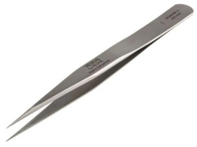 Pęseta, dł. +120, antymagnetyczna, materiał: Stal nierdzewna, RS PRO