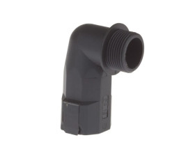Dławnica poliamidowa kątowa do rur osłonowych PG16 IP54 czarna FKD 16 BK E03DK-07050101411