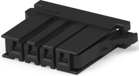 Socket header, 4 pole, pitch 5.08 mm, straight, black, 1-178128-4