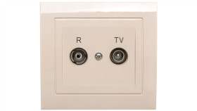 Kier Gniazdo Antenowe Rtv Przelotowe 16Db Beżowe Gpa-16Wp/01