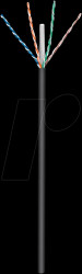 77625 CAT 6 outdoor network cable, U/UTP, black