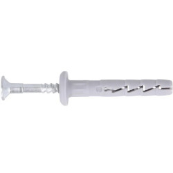 Kołek wbijany Koelner FX-06K060 6 × 60 mm z kołnierzem do listew i lekkich konstrukcji – 100 szt.