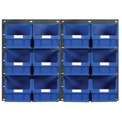Topstore TC5 Wall Mounted Louvred Panel Kits 2 x TP2 &amp; 12 x TC5 - Blue