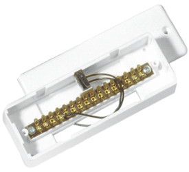 Rozdzielacz zacisków, Listwa zaciskowa, do użytku z: Przewodowe i hybrydowe systemy alarmowe Terxon