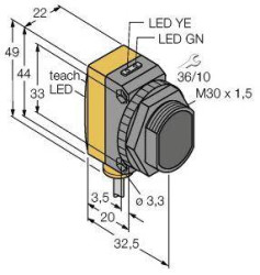 Czujnik dyfuzyjny Turck QS30LDQPMA 3072100 1 szt.