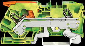 2106-1207 2-conductor ground terminal block CAGE CLAMP® 6 mm², gn-yl