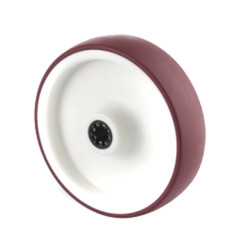 Kółko do wózka, Poliuretan twardy, Poliuretan, Czerwony, obc.: 150kg, śred.: 100mm, szer.: 32mm