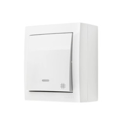 Simon Aquaclick Łącznik krzyżowy z podświetleniem, 10 AX, 250 V biały ACW7L/11