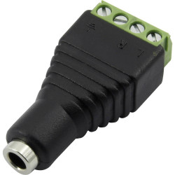 Złącze Jack Żeński Łącznik do gniazda typu jack Montaż na kablu 12 V DC 5A