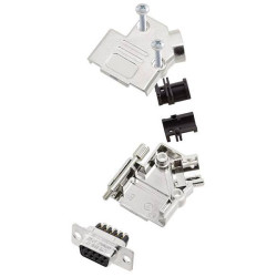 Amphenol L17D45PK-P-25&#x2B;L77SDB25S D-Sub Receptacle Set 25 Pins 45&#xB0;