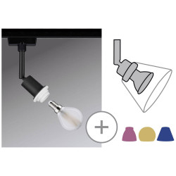 Paulmann 96913 URail Light E14 Black Flexible DecoSystems Screen Ready