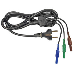Cliff CIH29950 Safety Test Lead PG Plug 4mm 1.5m Blue/Green/Brown