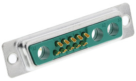 Złącze D-Sub 13-pinowe Męski Proste Montaż na panelu Złoto na niklu