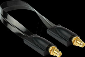 FD-S20FF Coaxial RF window feedthrough, SMA female / female, black, 0.2 m