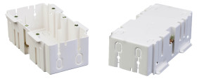 Skrzynka z gniazdkami do koryt kablowych PVC Puszka montażowa RS PRO