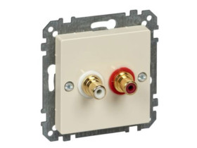 MERTEN SYSTEM M Gniazdo wtykowe złącza audio kremowy MTN4350-0344 SCHNEIDER ELECTRIC