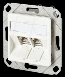 130B11D21102-E C6Amodul 2 port 180°M UPk pure white RAL9010