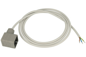 Gniazdo; elektrozaworu; GDM3009 2+PE; 3 tory; format A; poliamid (PA); kątowe 90°; z przewodem 1,5mb; śrubowy; 5A; 250V; 0,5mm2;