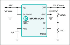4.5V to 60V, 300mA Himalaya uSLIC Step-Down Power Module