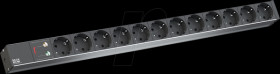 800.2334 PDU, 1U, 12x earthing contact