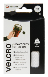 Taśma rzepowa szerokość 45mm, typu: haczyk-pętelka Biały Velcro długość 45mm Kółka