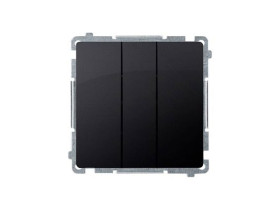 SIMON BASIC Wyłącznik potrójny z podświetleniem LED (moduł) szybkozłącza grafit matowy BMW31L.01/28 KONTAKT SIMON