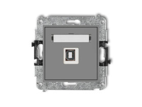 MINI Gniazdo USB-AB 2.0 szary mat 27MGUSB-3 KARLIK
