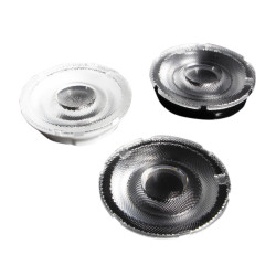 Soczewka LED szerokokątna, kąt widzenia 60 ° Bezbarwny Metakrylan polimetylu (PMMA) Okrągły, Ledil, seria: Amy 70