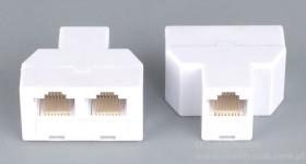 Rozgałęziacz gniazdo RJ45 na 2 gniazda RJ45