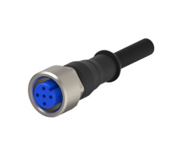 Sensor actuator cable, M12-cable socket, straight to open end, 3 pole, 1.5 m, PVC, black, 4 A, 1-2273023-1