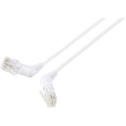 Renkforce RF-6071562 RJ45 Network cable CAT 6 UTP 2m White 360-degree pivot