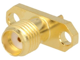 SMA Jack with Mounting Brackets - for Soldering
