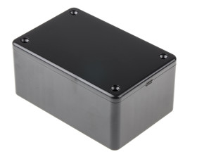 Obudowa Tworzywo ABS odporne na ogień szerokość zew. 56 mm długość zew. 85 mm wys. zew. 39 mm Hammond IP54 Czarny