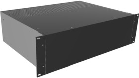 Aluminum enclosure, (L x W x H) 133 x 422 x 330 mm, black (RAL 9005), IP20, RM3U1913VBK