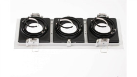 Oprawa Geminus Podtynkowa Ruchoma Kwadrat Biała 3X Gu10