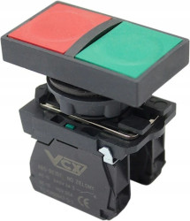 Przycisk pulpitowy podwójny czerwony/zielony 1NO+1NC VCX XB5-AL8325