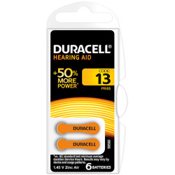 Duracell DA13 Hearing Aid Battery DA 13 - Pack of 6