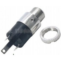 Gniazdo jack słuchawkowe 3.5mm przykręcane srebrne