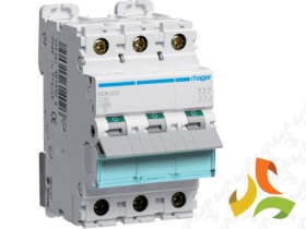 Wyłącznik nadprądowy D 32A 3P 10kA NDN332 HAGER