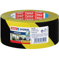 tesa&#xAE; 58130 Signal Marking Adhesive Tape Premium Yellow &amp; Black 50mm x 66m