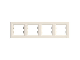 ASFORA Ramka 4 poczwórna pozioma kremowa EPH5800423 SCHNEIDER ELECTRIC