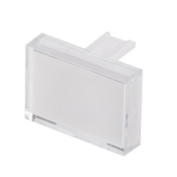 Klosz lampek do przycisku kształt: Prostokątny Biały Soczewka RS PRO 21.4 x 15.2 x 14.3mm