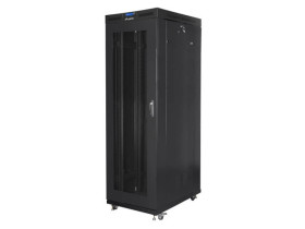 SZAFA INSTALACYJNA RACK STOJĄCA 19 37U 800X1000 CZARNA DRZWI PERFOROWANE LCD LANBERG (FLAT PACK)