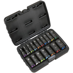 Sealey AK68219 Deep Impact Socket Set 3/8Sq Drive 17pc