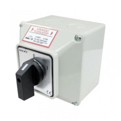 Łącznik krzywkowy w obudowie hermetycznej IP65 32A 0-1 4P ŁK32-01-4P-OB2 04265