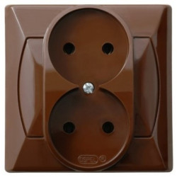 AKCENT brąz GP-2A/24 gniazdo podw.bu. OSPEL