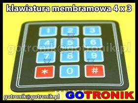 Klawiatura membranowa 4x3 = 12 przycisków