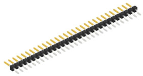 Pin header, 30 pole, pitch 2.54 mm, straight, black, SLLP7SMD05530S
