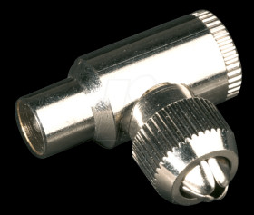 Metal coaxial angle plug