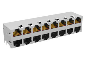 Moduł złącza RJ Żeński Złącze RJ45 Przewlekany Cat5 ERNI 8-żyłowe
